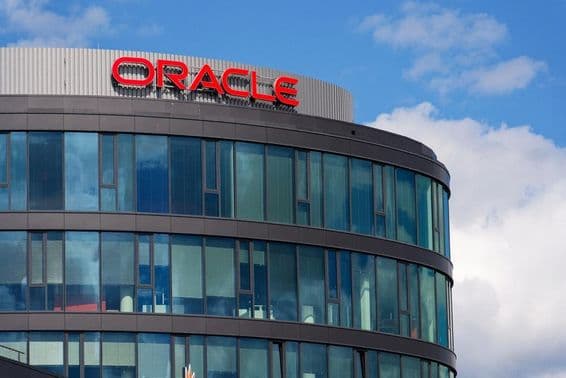 The logo of Oracle company
