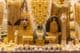 Image of women's jewelry in a display at the Dubai Gold Souk market.