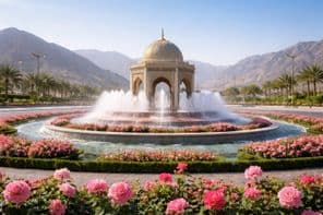 View of Kalba's Rosewater Fountain