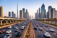 Dubai traffic modern future