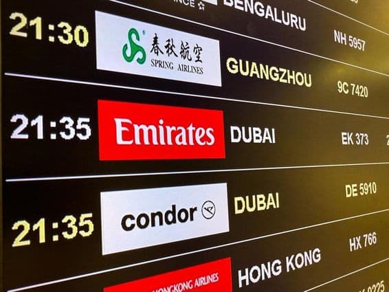 airport, departure board