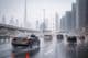 Rainy braking on Dubai roads