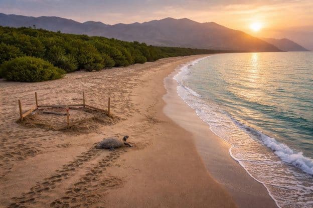 Kalba Beach's Preserved Treasure