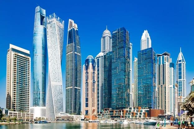 skyscrapers in Dubai Marina
