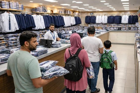 Back-to-school uniform shopping in Dubai