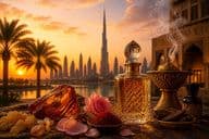 Dubai scented golden sunset