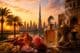 Dubai scented golden sunset