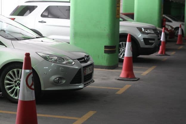 a parking lot in Abu Dhabi