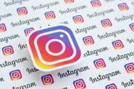 Instagram logo printed on paper
