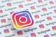 Instagram logo printed on paper