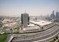 Dubai World Trade Centre, foreground with Sheikh Zayed Road