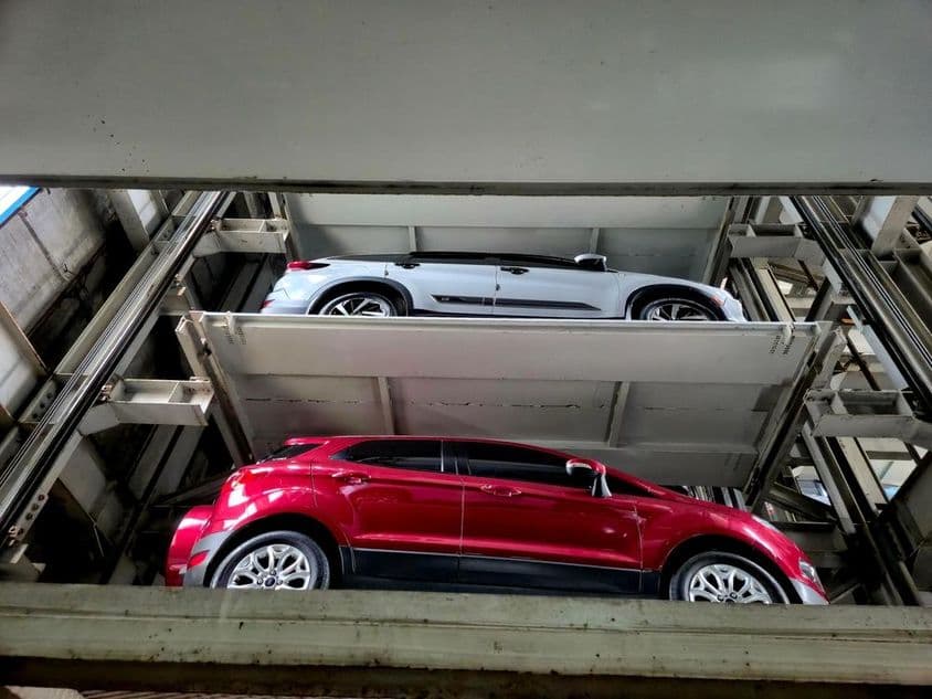 modern automated multi-level parking garage