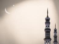 Mosque Dome Moon Starry Sky at Night