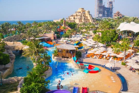 View of Aquaventure Waterpark and the Neptune Tower