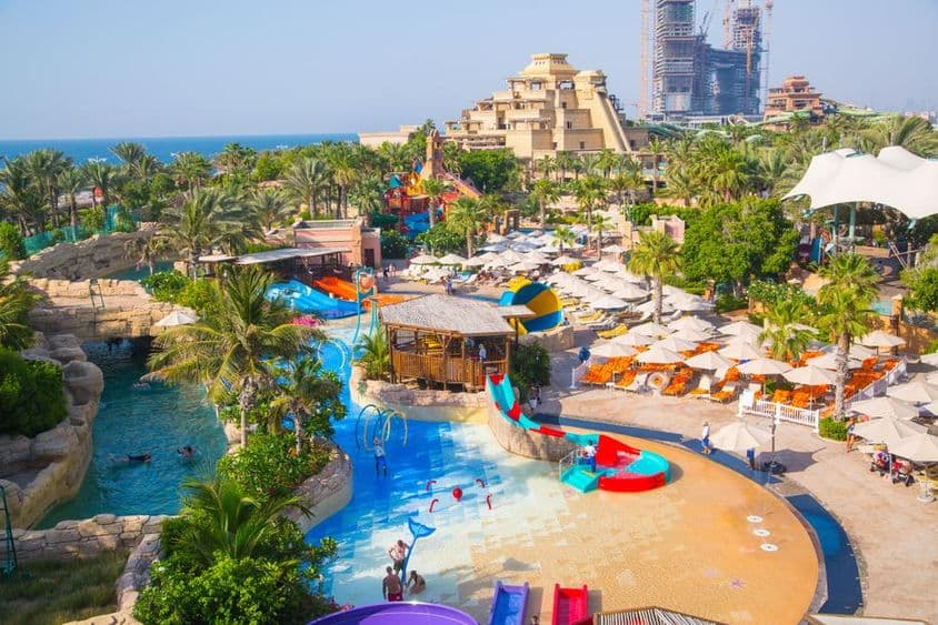 View of Aquaventure Waterpark and the Neptune Tower