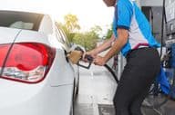 Fuel pumps at a gas station