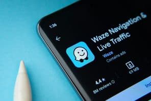 Waze app on a phone