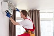 Removing an air conditioner air filter