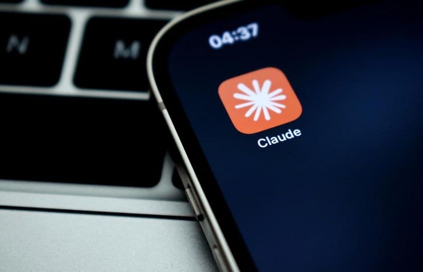 The Claude app icon visible on an iPhone.