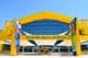 Main entrance of Warner Bros World indoor amusement park in Abu Dhabi