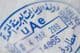 United Arab Emirates customs entry stamp