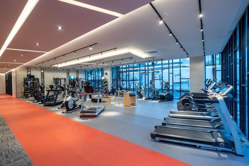 A gym and fitness equipment