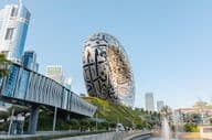 The back view of the Museum of the Future