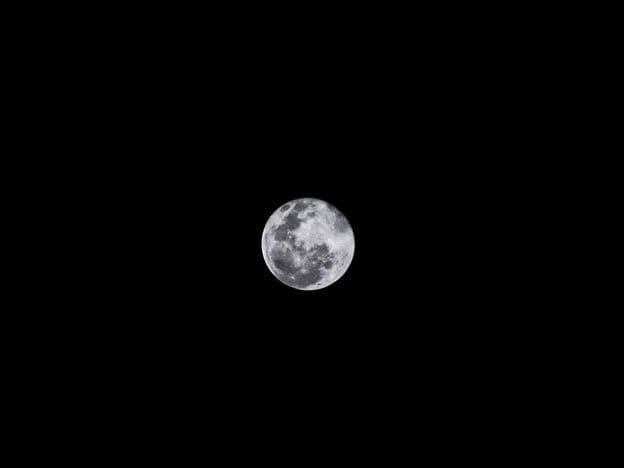 Micro full moon in the sky