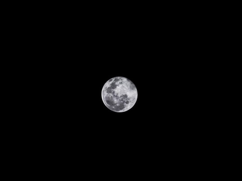 Micro full moon in the sky