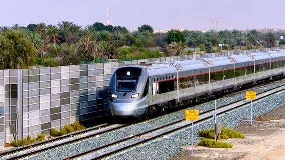 The luxurious Etihad passenger train