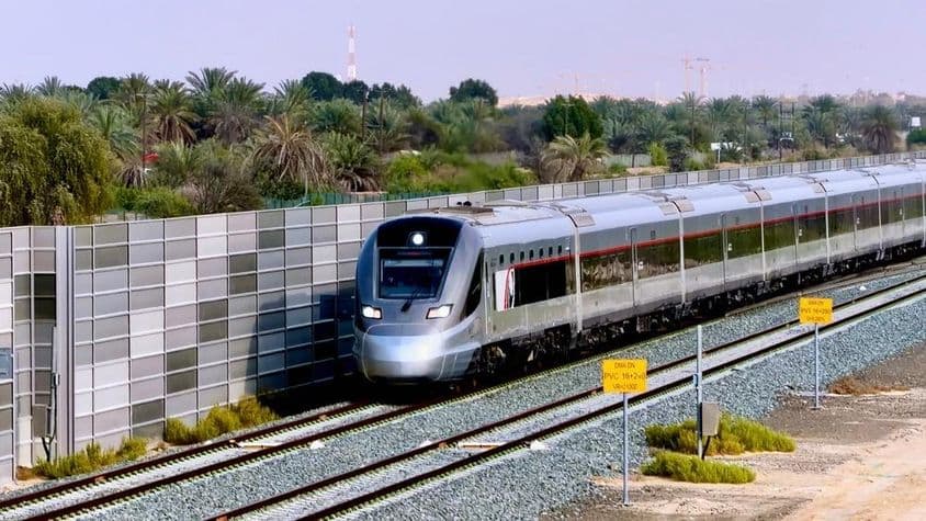The luxurious Etihad passenger train