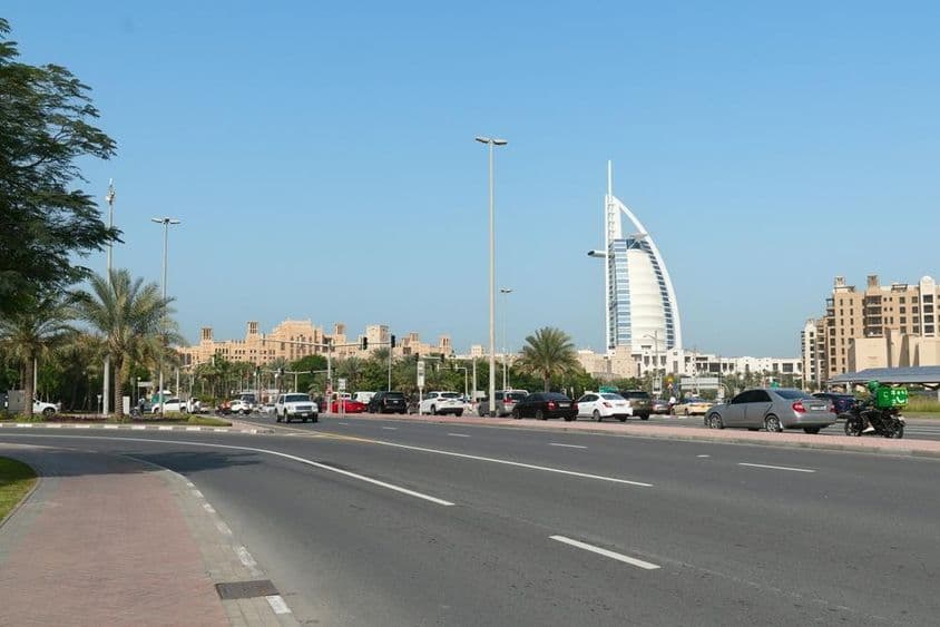The intersection of Umm Suqeim and Jumeira Street in Dubai.